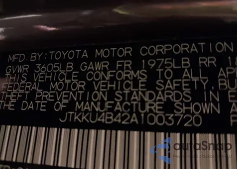 2010 Scion Xd из США, поврежденный, VIN JTKKU4B42A1003720